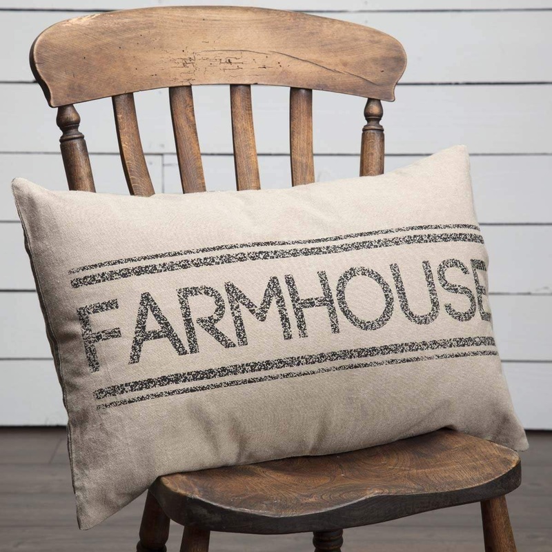 Sawyer Mill Charcoal Farmhouse Pillow 14×22