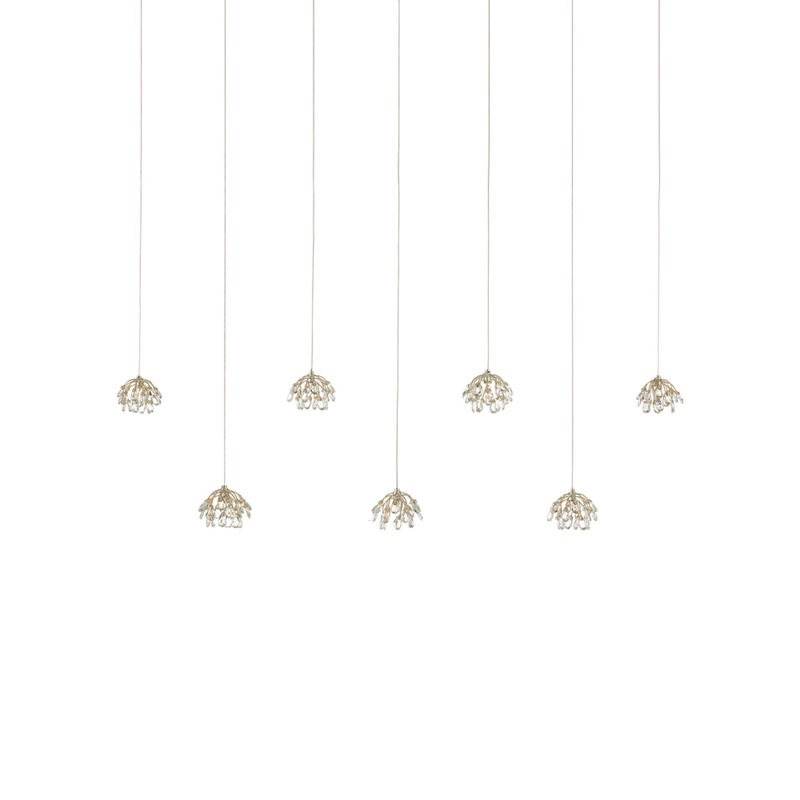 Crystal Bud Linear Multi Pendant Light