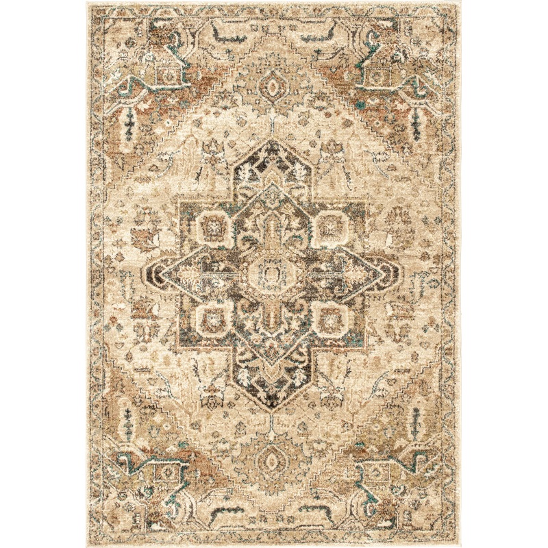 Diamond Medallion Rug | Tan