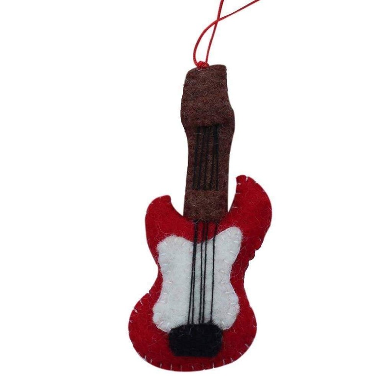 Guitar Felt Wool Ornament – Global Groove (H)