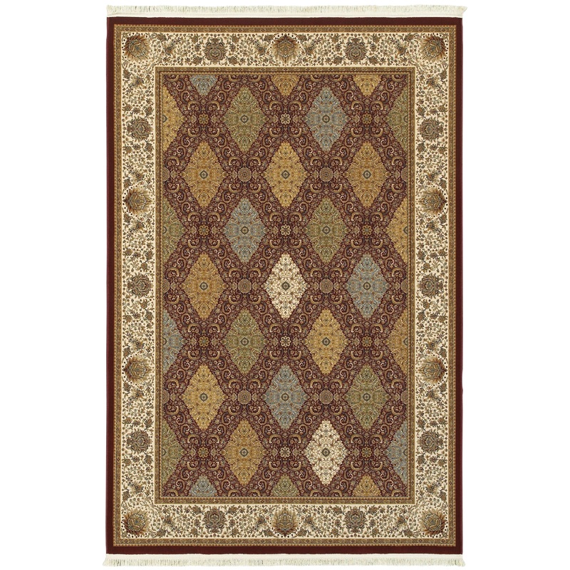 Masterpiece Red Multi Traditional Oriental Indoor Rug