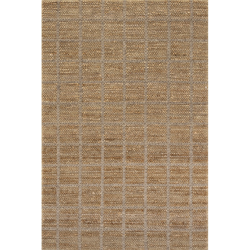 Penni Checked Jute and Wool Rug | Natural