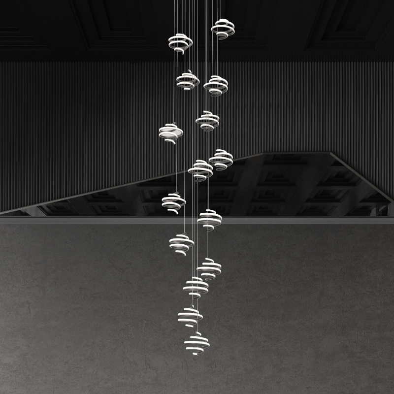 dweLED PD-19415R Whirl Round 15-lt 23″ LED Pendant