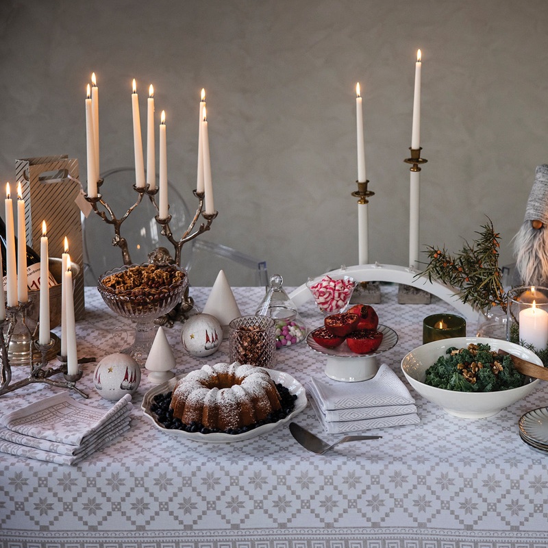 ttebladrose Organic Cotton/Linen Table & Kitchen Linens Collection, Two Color Variants