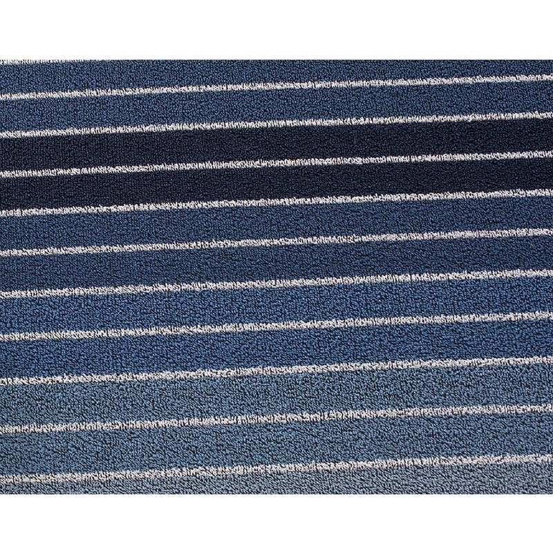 Chilewich Block Stripe Indoor/Outdoor Shag Floor Mat