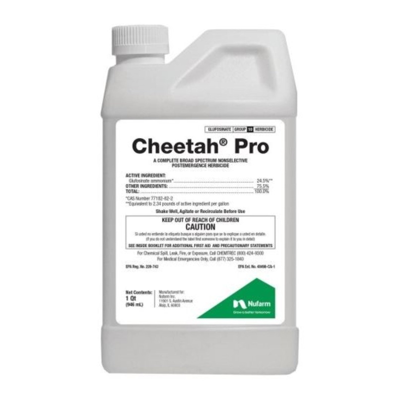 Nufarm Cheetah Pro Glufosinate Broad Spectrum Weed and Grass Killer, 1qt