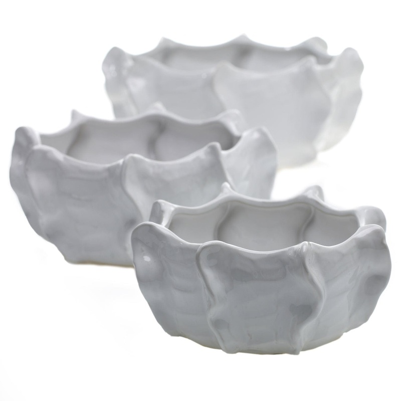 White Ripple Cache Bowl