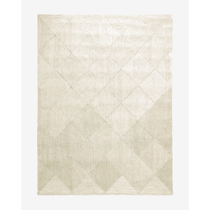 Diamond Braided Bleached Jute Rug