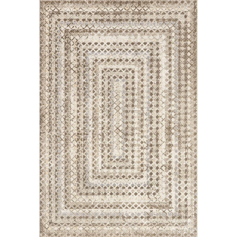 Emmy Washable Geometric Rug | Beige