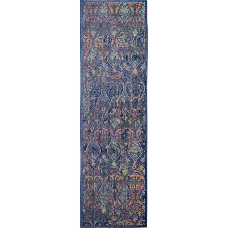 Nourison Ankara Global 2′ x 6′ Navy/Multicolor Bohemian Indoor Rug
