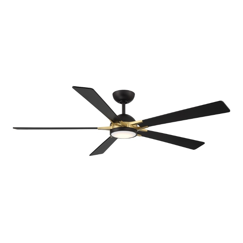 WAC F-099L Rotary 65″ Outdoor Ceiling Fan with LED Light Kit