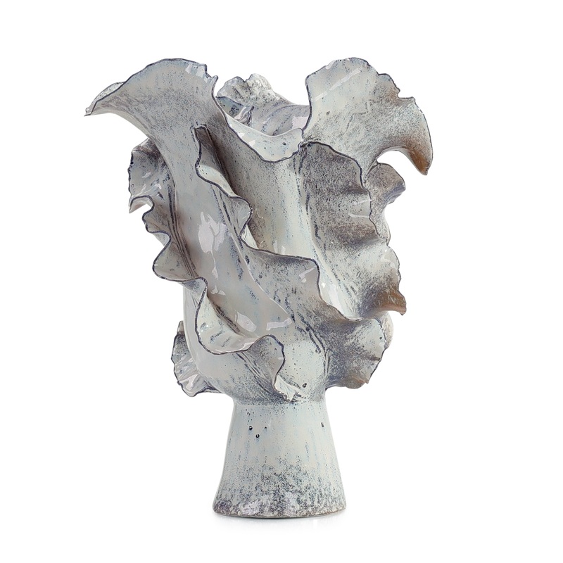 Waved Porcelain Vase Large