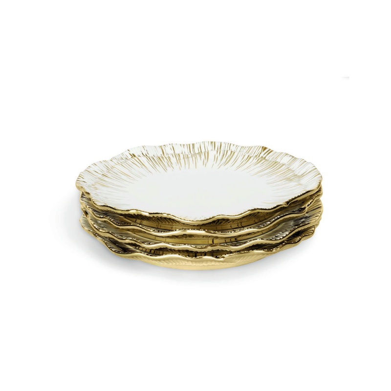Michael Aram Anemone Tidbit Plate Set x4