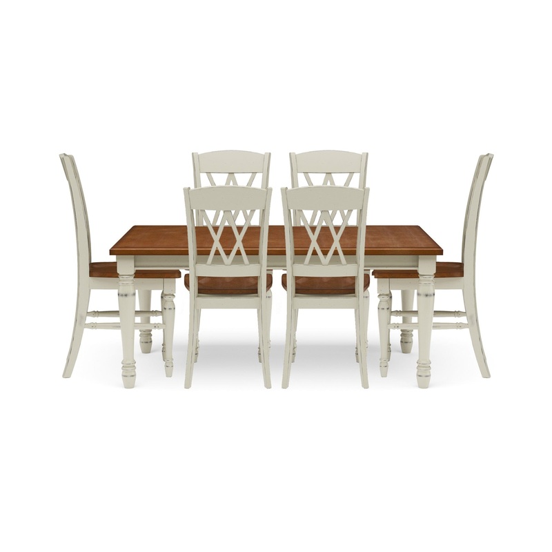 Traditional 7 Piece Dining Set By Monarch