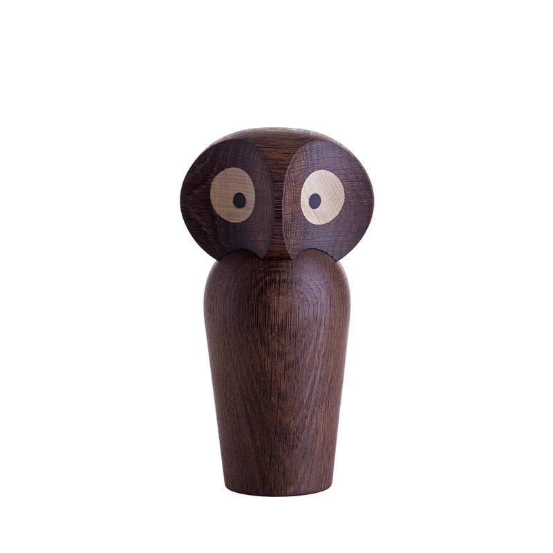 Mini Smoked Wooden Owl
