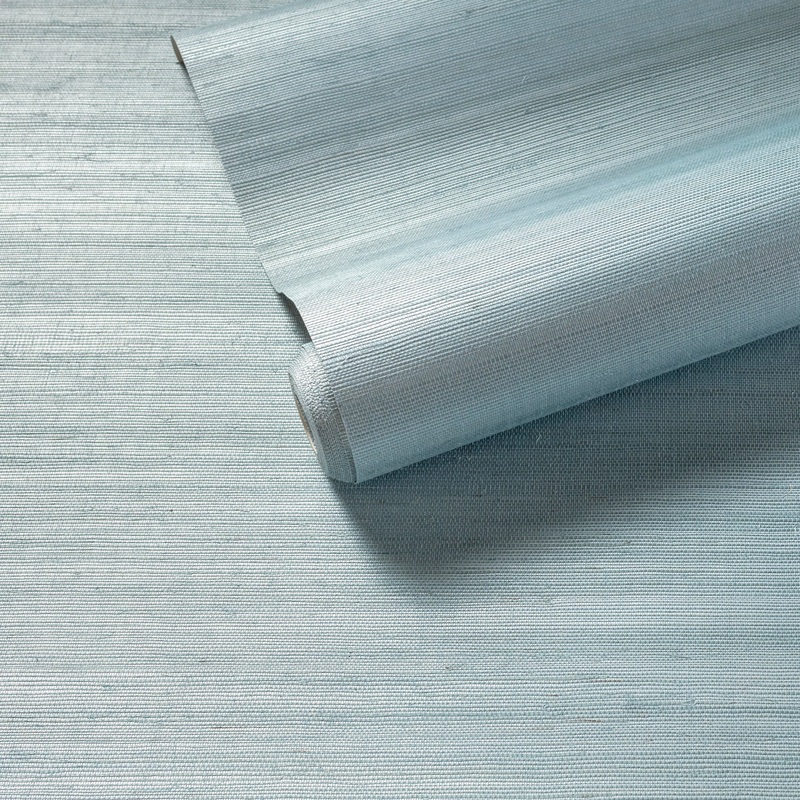 Samoa Grasscloth Wallpaper | Robin’s Egg Blue