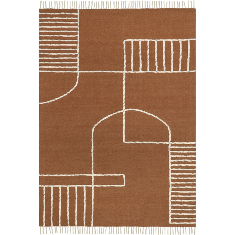 SoHo Tasseled Wool Rug | Brown