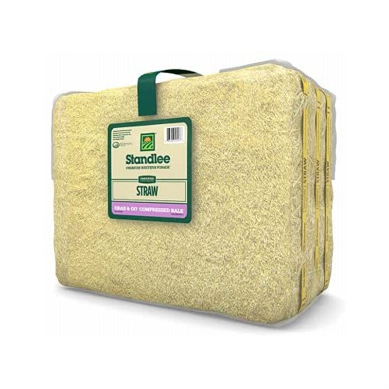 Standlee Hay Company Certified Straw Grab & Go Straw Compressed Bale, 3.6 CF, 50 LB