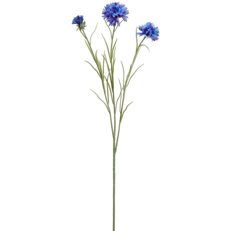 25.5″ Cornflower Stem Purple Blue