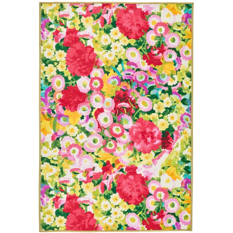 Chamomile Cluster Machine Washable Rug | Multi