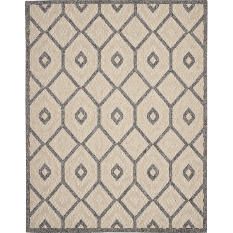 Nourison Cozumel 7’10” x 9’10” Cream Modern Indoor/Outdoor Rug