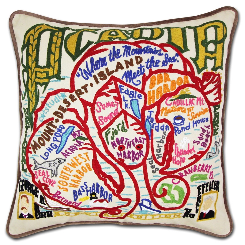 Acadia Hand-Embroidered Pillow