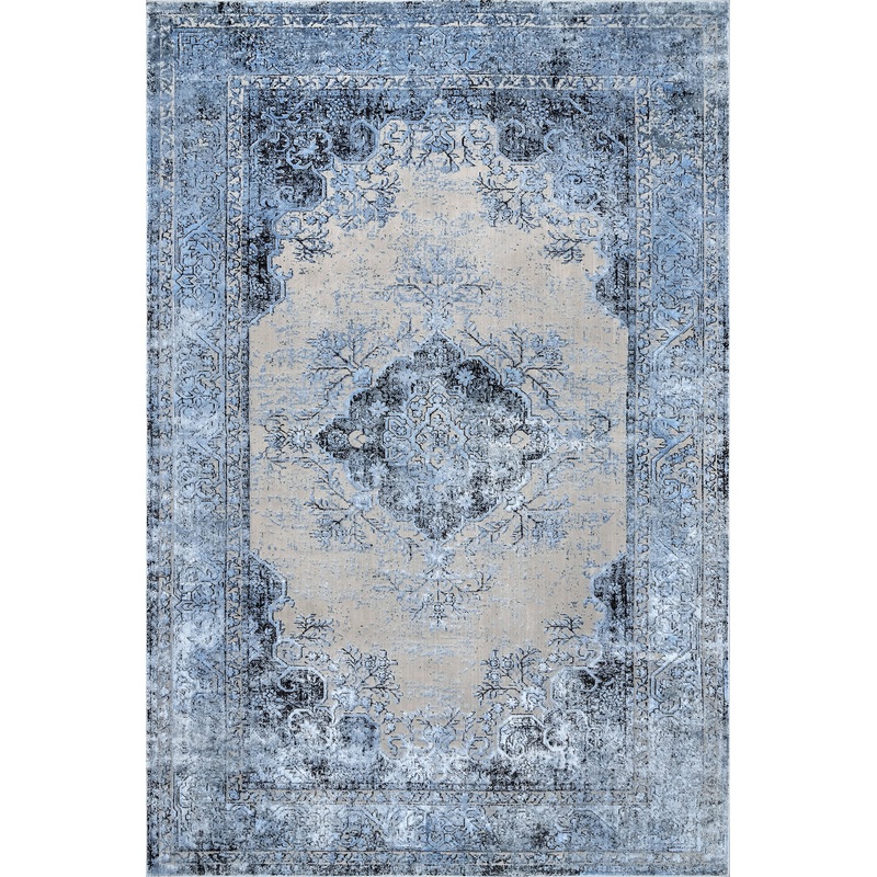 Faded Medallion Rug | Blue