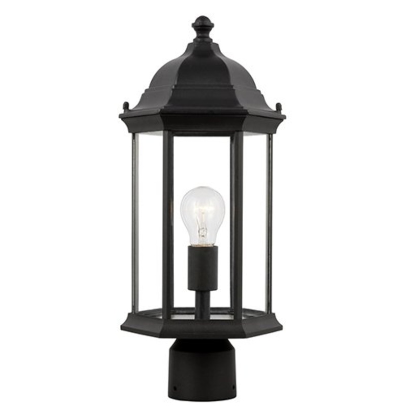 Generation 8238601 Sevier 1-lt 18″ Tall Outdoor Post Lantern, Clear Glass