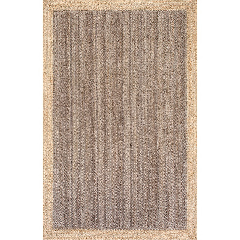 Jute Simple Border Rug | Grey