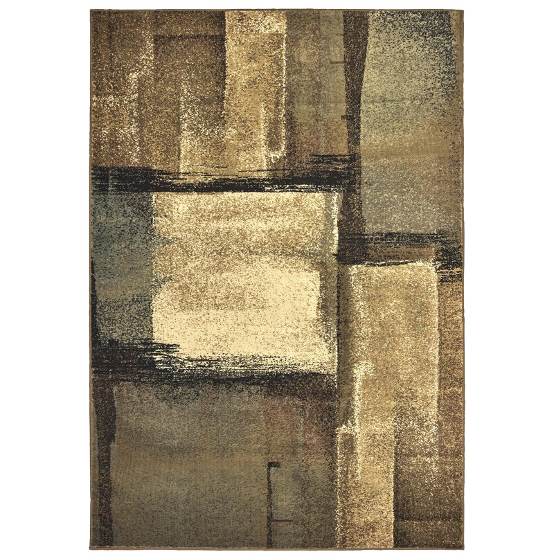 Laurel Brown Blue Modern & Contemporary Geometric Indoor Rug