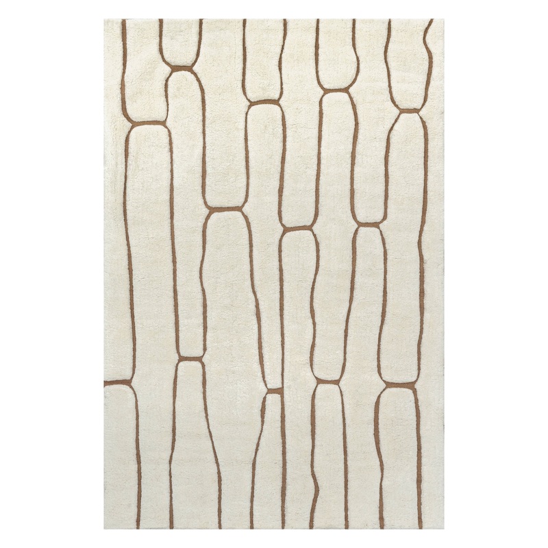 Nazco Abstract New Zealand Wool Rug | Cream