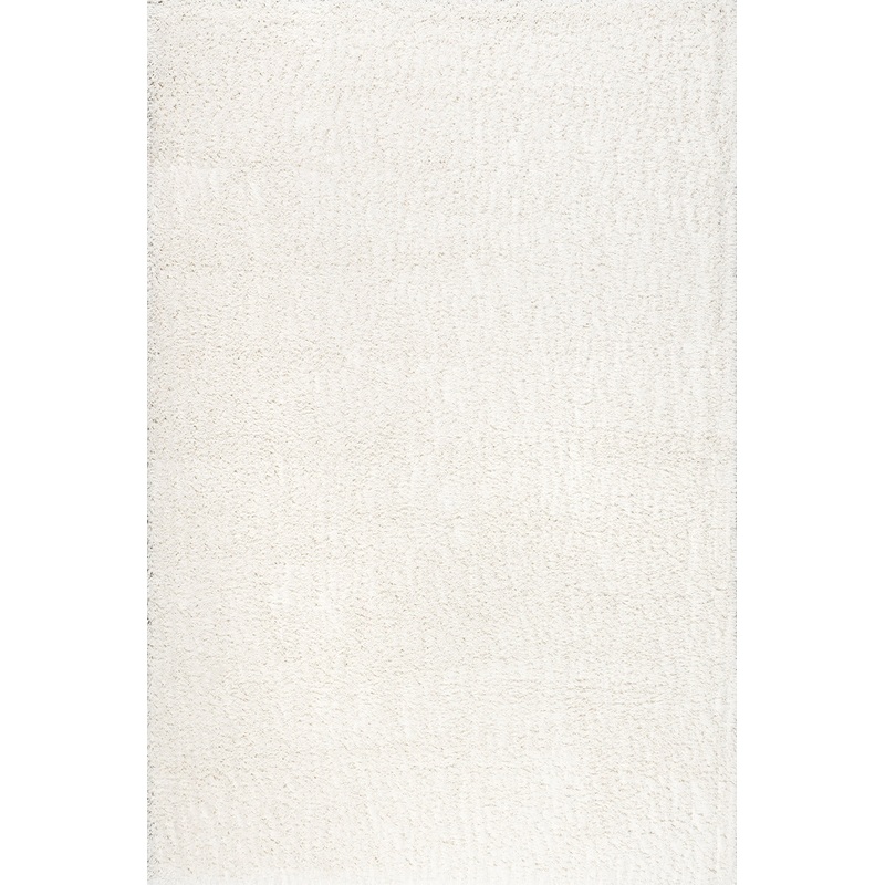 Plush Solid Shaggy Rug | Off White