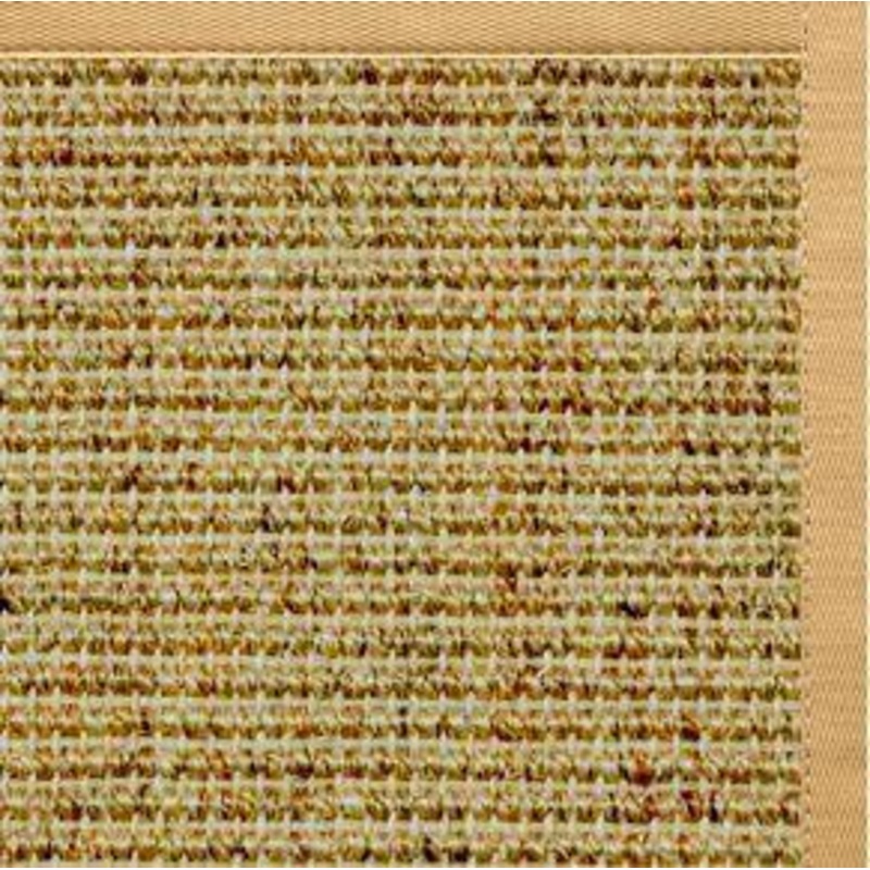 Spice Sisal Rug with Honeycomb Cotton Border