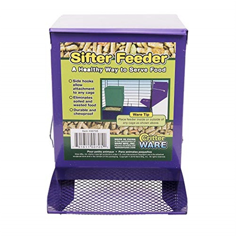 Ware Manufacturing Sifter Pet Feeder with Lid, Assorted Colors (Pack of 1)