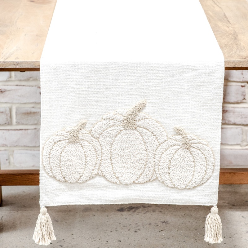 72″ Embroidered Pumpkin Table Runner