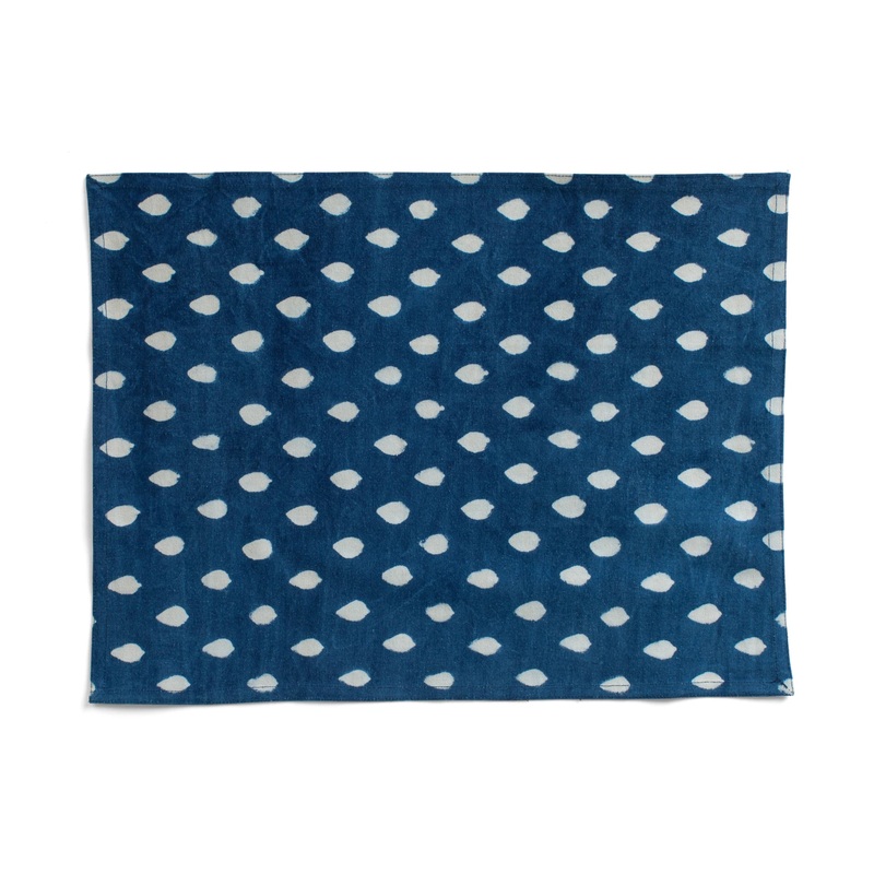 Cotton Placemat Indigo – Drop Design