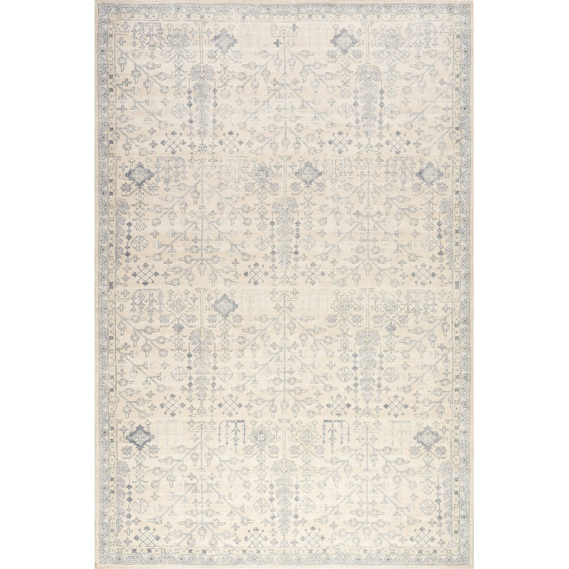 Flora Wool and Cotton Rug | Slate Blue