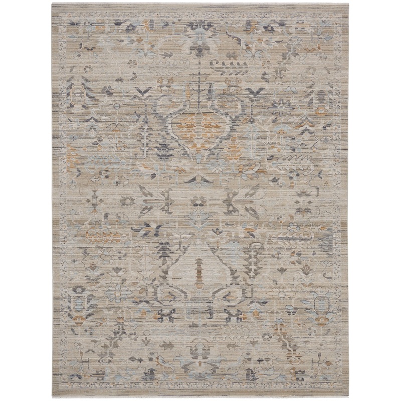 Nourison Lynx 9’10” x 13’6″ Ivory Taupe Vintage Indoor Rug