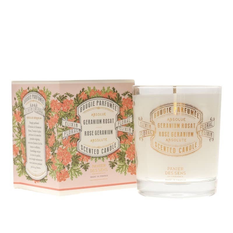 6oz/180g Rose Geranium Scented Candle