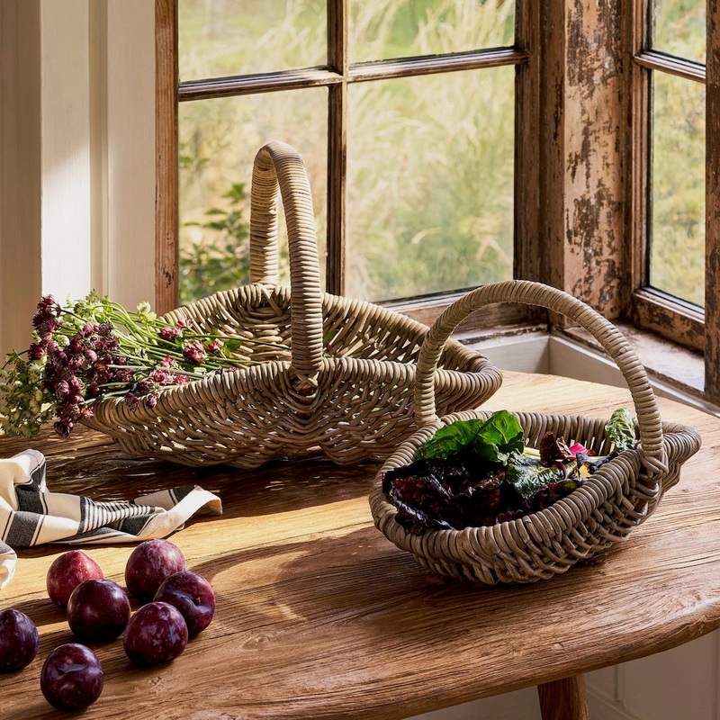 Bembridge Rattan Trug Set of 2 Natural