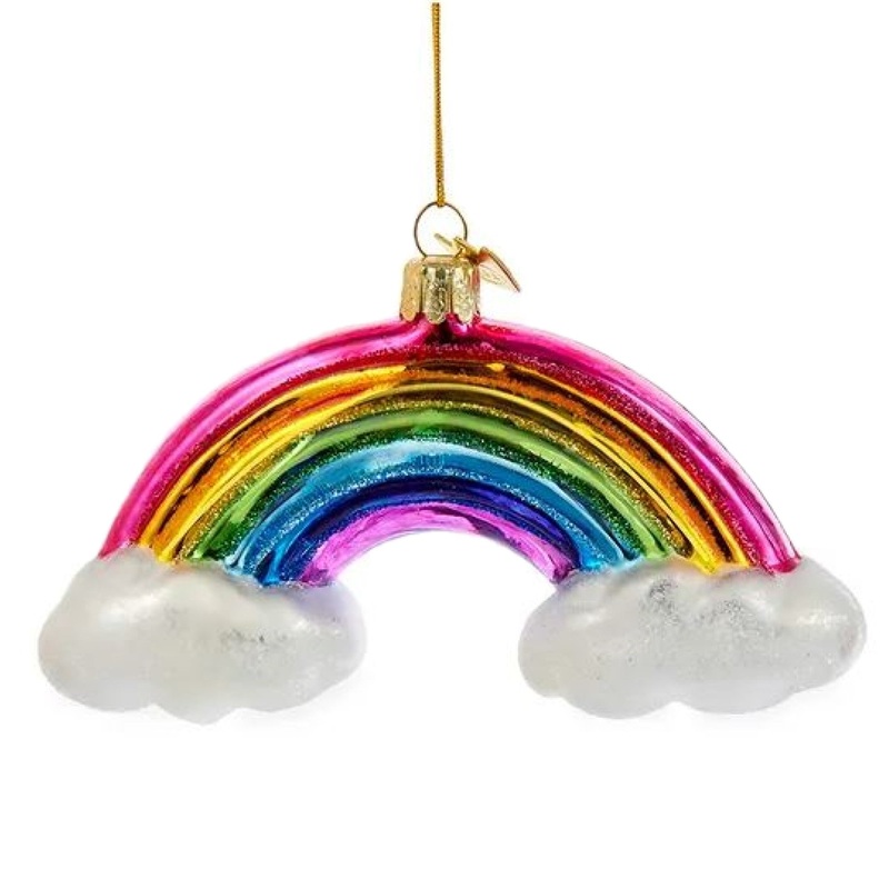 Kurt Adler Noble Gems Glass Ornament for Christmas Tree, Rainbow