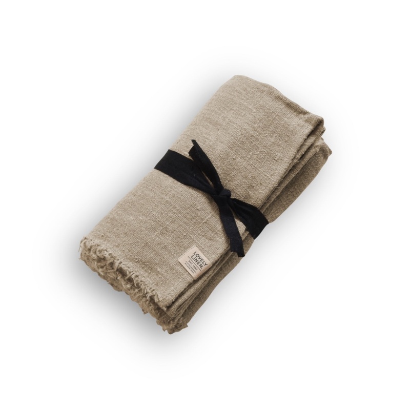 Rustic Frayed Edge Linen Tablecloth