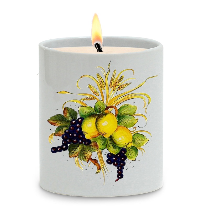 SUBLIMART: Deruta – Porcelain Soy Wax Candle ‘Frutta Toscana’ (Design #DER22)