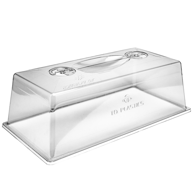 7″ Vented Humidity Dome for 1020 Trays – T.O. Plastics