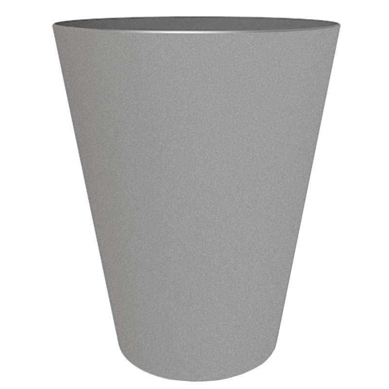 Bloem Indoor/Outdoor Tall Finley Tapered Round, 100% Recycled Plastic Pot, Cement Color, 4 Gallon Soil Capacity, 14