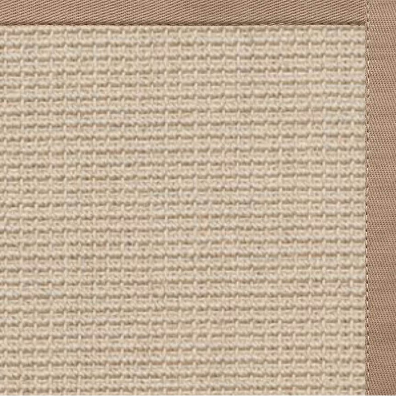 Linen Color Brasilia Sisal Rug with Pistachio Cotton Border
