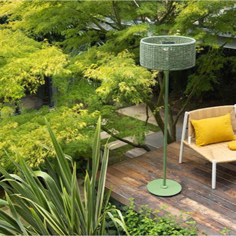 Maiori La Lampe Padere Wicker Solar Floor Lamp