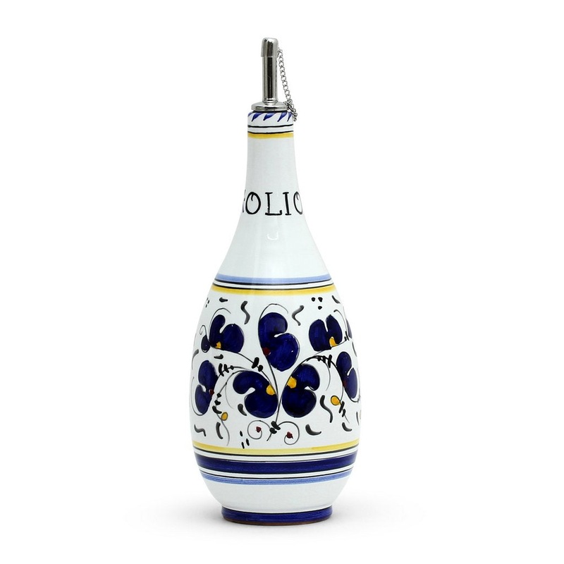 ORVIETO BLUE ROOSTER: Olive Oil Slim Bottle Dispenser