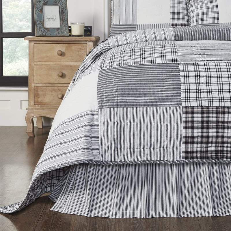 Sawyer Mill Black Twin Bed Skirt 39x76x16
