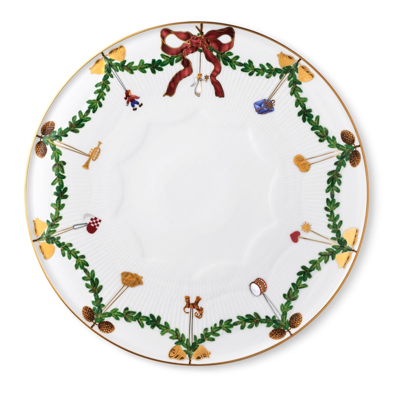 Star Fluted Christmas Cake Dish, 12.5″
